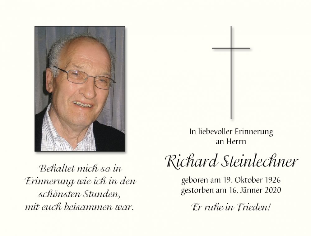 Richard Steinlechner - Der Bestatter